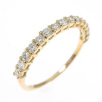 【リメイク】K18YG ハーフエタニティ ダイヤモンドリング