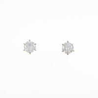 【リメイク】K18YG／ST ダイヤモンドピアス 0．387ct・0．388ct・E?F・SI1・VG?GOOD