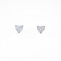【リメイク】プラチナ／ST ダイヤモンドピアス 0．406ct・0．408ct・F・SI2?I1・ハートシェイプ