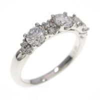 【リメイク】プラチナダイヤモンドリング 0．740ct・E?F・SI1・GOOD