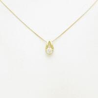 【新品】K18YG ダイヤモンドネックレス 0．276ct・G・SI2・VG