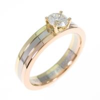 カルティエ トリニティ ソリテール リング 0．27ct・F・IF・3EXT