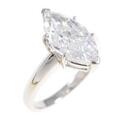 プラチナダイヤモンドリング 2．003ct・E・SI1・マーキスカット