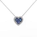 K18WG ハート サファイヤネックレス