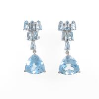 K18WG／K14WG ブルートパーズイヤリング