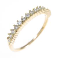 【リメイク】K18YG ハーフエタニティ ダイヤモンドリング