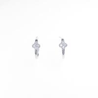 【リメイク】K18WG フラワー ダイヤモンドピアス