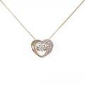 K18PG ハート ダイヤモンドネックレス
