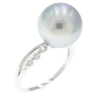 K18WG クロチョウパールリング