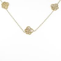 K18YG フラワー マザーオブパールネックレス