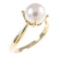 750YG アコヤパールリング