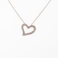 K10PG ハート ダイヤモンドネックレス