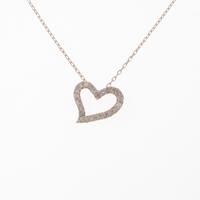 K10PG ハート ダイヤモンドネックレス