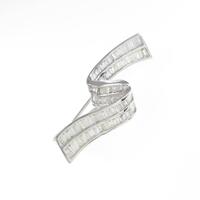 K18WG ダイヤモンドブローチ