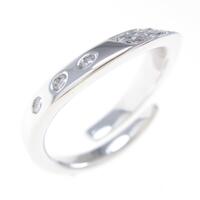 K18WG ダイヤモンドピンキーリング