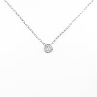 K18WG ソリティア ダイヤモンドネックレス