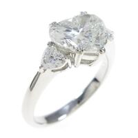 プラチナダイヤモンドリング 2．102ct・I・I1・ハートシェイプ