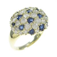 K18YG ハート サファイヤリング