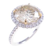 プラチナ／K18YG ダイヤモンドリング 5．186ct・LBY・I1・GOOD
