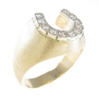 K14YG／K14WG ホースシュー ダイヤモンドリング