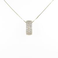 K18YG パヴェ ダイヤモンドネックレス