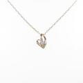 K18PG ハート ダイヤモンドネックレス