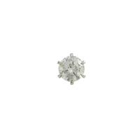 プラチナダイヤモンドピアス 0．705ct・G・I1・FAIR 片耳