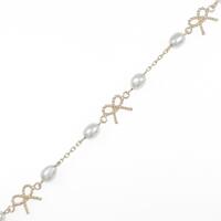 タサキ リボン タンスイパールブレスレット