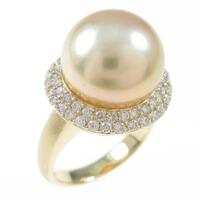 K18YG シロチョウパールリング