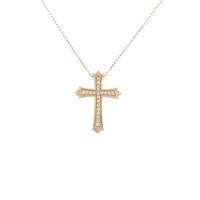 K14PG／K18PG クロス ダイヤモンドネックレス