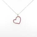K18YG ハート ピンクサファイヤネックレス