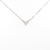 K18PG ハート ダイヤモンドネックレス