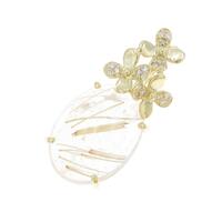 K18YG フラワー ルチルクオーツペンダント