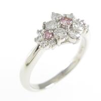 PT ピンクダイヤモンドリング