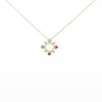 K18YG カラーストーンネックレス