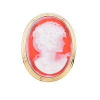 K18YG メノウカメオブローチ