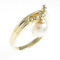 750YG アコヤパールリング