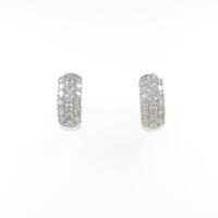 K18WG パヴェ ダイヤモンドピアス