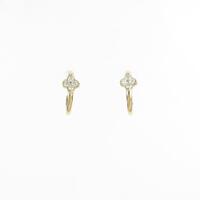 【リメイク】K18YG フラワー ダイヤモンドピアス