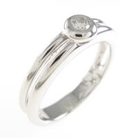 750WG ソリティア ダイヤモンドリング