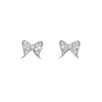 PT リボン ダイヤモンドピアス