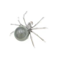 K18WG スパイダー クロチョウパールペンダント