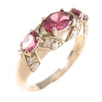 K18PG ガーネットリング