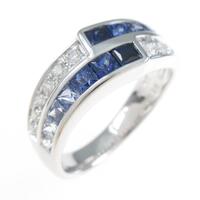 K18WG サファイヤリング