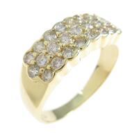 K18YG パヴェ ダイヤモンドリング