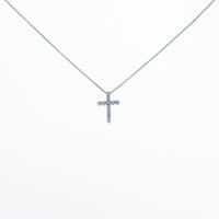 K10WG クロス ダイヤモンドネックレス