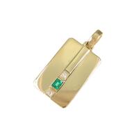 K18YG エメラルドペンダント