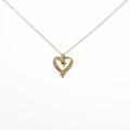 K18YG ハート ダイヤモンドネックレス