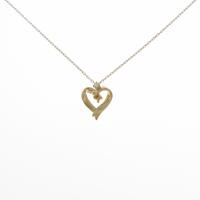 K18YG ハート ダイヤモンドネックレス
