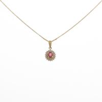 K18YG ルビーネックレス